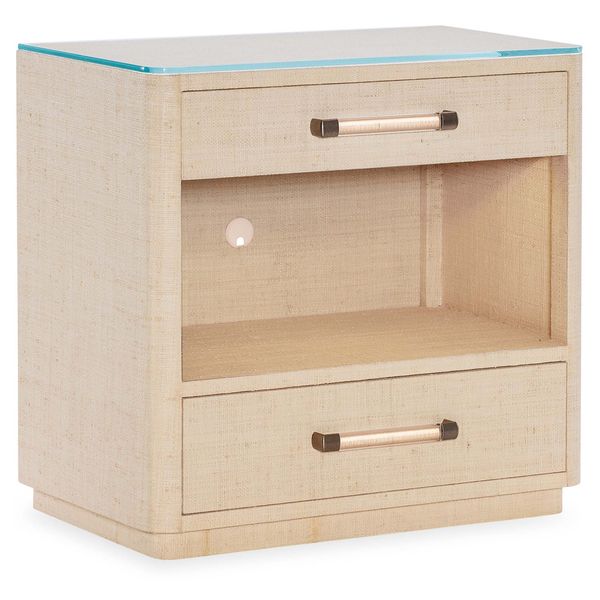 Mesa de centro de marmol y metal forjado, beige
