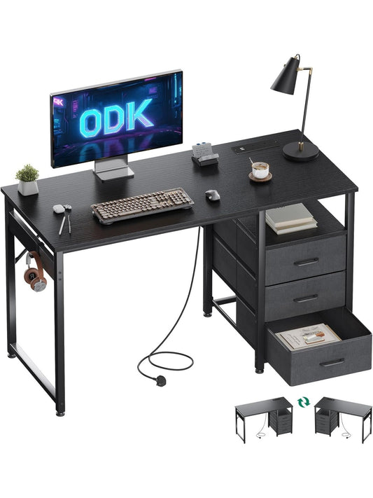Escritorio de ordenador con cajones y diseno funcional para espacios de trabajo en casa