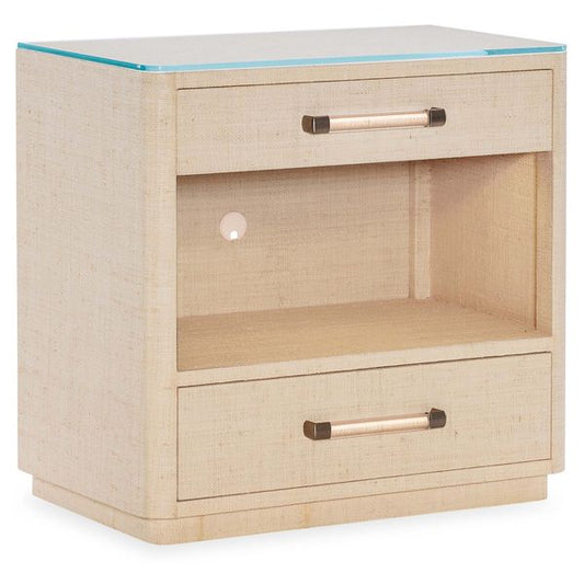 Mesa de centro de marmol y metal forjado, beige