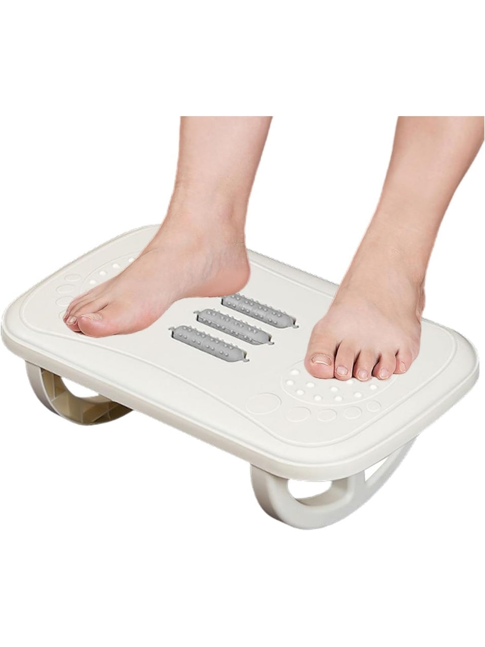 Reposapies bajo escritorio ergonomico con soporte movil para relajar piernas en oficina hogar o escuela