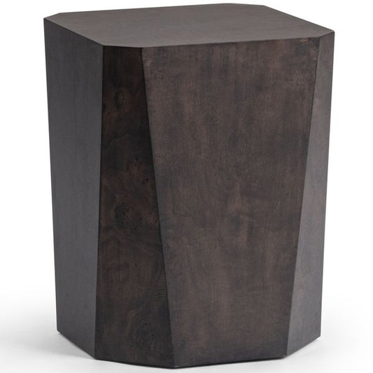 Mesa de comedor rectangular extensible madera flotante, cuero desgastado