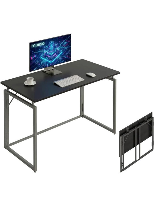 Escritorio Plegable Compacto de 80 cm para Portatil, Estudio y Manualidades sin Montaje