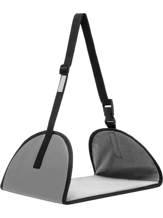 Reposapies tipo hamaca para avion con ajuste de longitud y soporte ergonomico para piernas