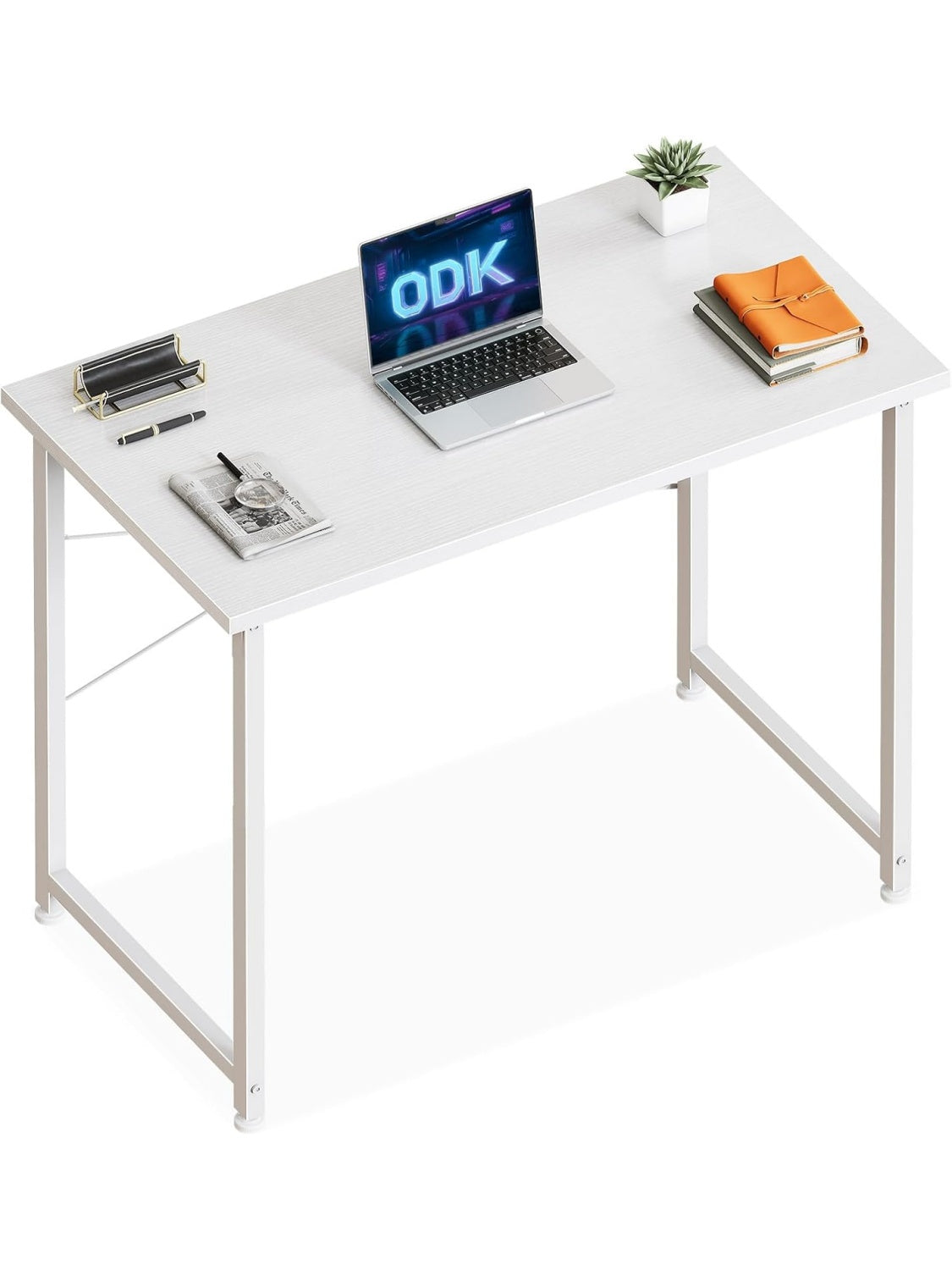 Escritorio pequeno para ordenador con bolsa lateral de almacenamiento ideal para oficina domestica