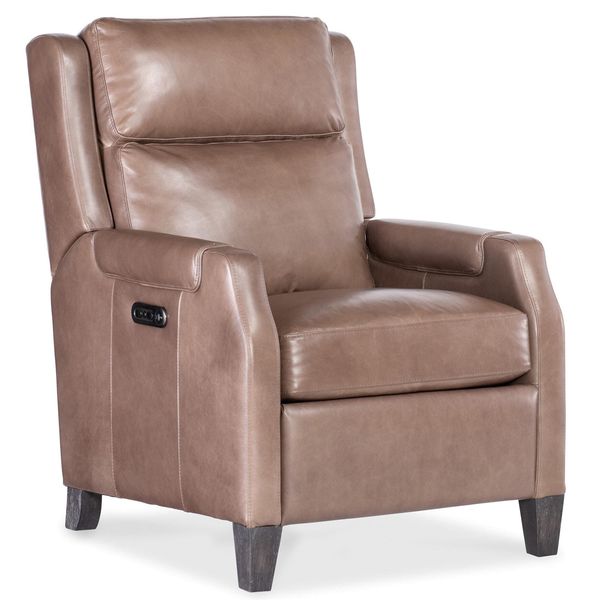 Sillon reclinable electrico piel Quinnie, salvia Verona