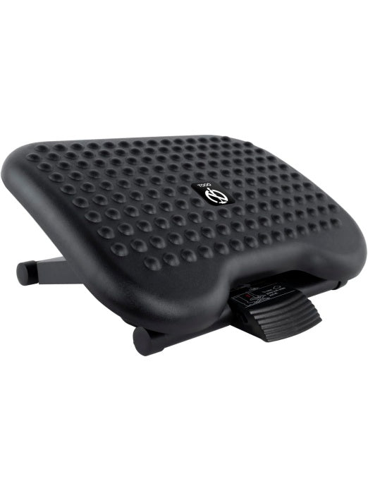 Reposapies Ergonomico Ajustable con 3 Alturas e Inclinacion Regulable para Escritorio Negro